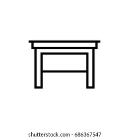 Table outline icon illustration isolated vector sign symbol
