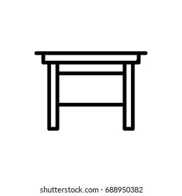 Table outline icon illustration isolated vector sign symbol