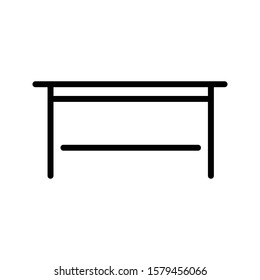 Table outline icon vector illustration logo template for many purpose.Isolated on white background