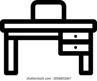 Table Outline Vector Icon Design
