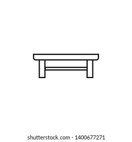 Table Outline vector icon. Illustration symbol