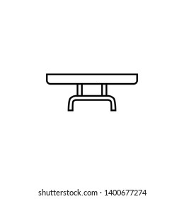 Table Outline vector icon. Illustration symbol