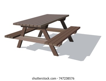 Table peasant realistic, for placement in the yard, roadside restaurant, interiors