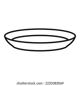 Table plate icon outline vector. Dish plate. Food lunch