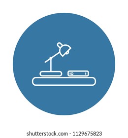 table for reading icon. Element of books and magazines icons for mobile concept and web apps. Badge style table for reading icon can be used for web and mobile apps on white background