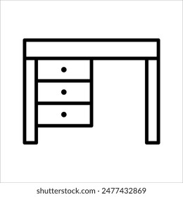 of table related vector line icon, Premium linear symbols pack, Vector illustration isolated on a white background, Web symbols for web sites and mobile.