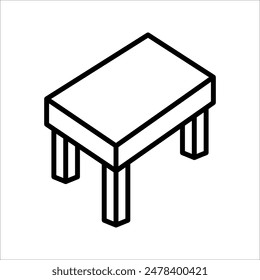of table related vector line icon, Premium linear symbols pack, Vector illustration isolated on a white background, Web symbols for web sites and mobile.