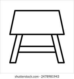 of table related vector line icon, Premium linear symbols pack, Vector illustration isolated on a white background, Web symbols for web sites and mobile.