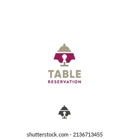 Table Reservation Restaurant Cafe Vector Logo