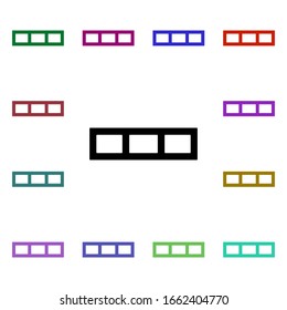 Table row multi color style icon. Simple glyph, flat vector of web icons for ui and ux, website or mobile application
