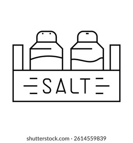 table salt line icon vector. table salt sign. isolated contour symbol black illustration