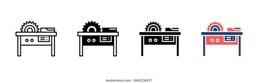 Table Saw icon sheet multiple style collection