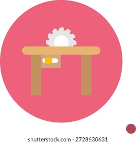 Icono de sierra de mesa para su proyecto