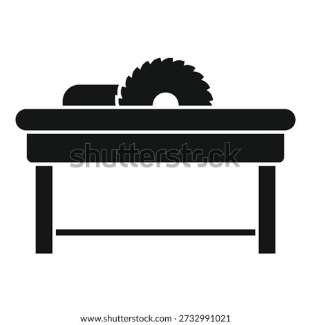 Table saw outlining a cutting machine used for carpentry and construction