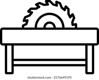 Table Saw vector icon. Can be used for printing, mobile and web applications.