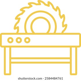 Table Saw vector icon. Can be used for printing, mobile and web applications.