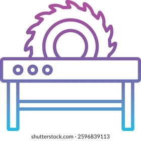 Table Saw vector icon. Can be used for printing, mobile and web applications.