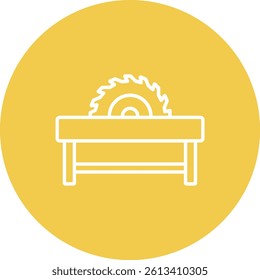 Table Saw vector icon. Can be used for printing, mobile and web applications.