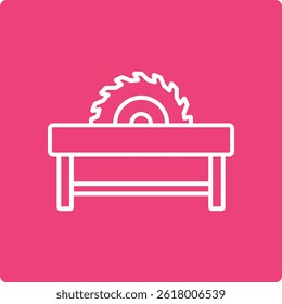 Table Saw vector icon. Can be used for printing, mobile and web applications.