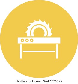 Table Saw vector icon. Can be used for printing, mobile and web applications.