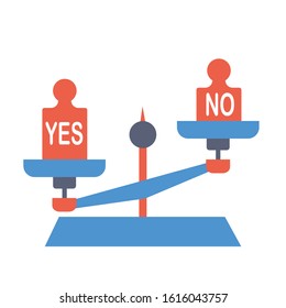 Table Scales Weights Yes No Concept Stock Vector (royalty Free 