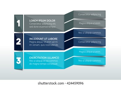 Table, schedule design template with 3 row. Vector banner.