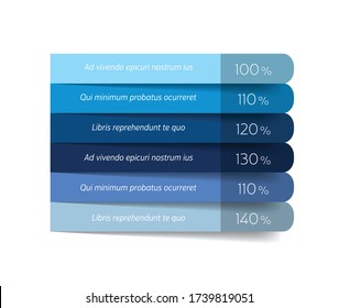 Table, schedule design template with 5 row. Vector banner.