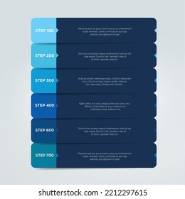 Table, schedule design template with 7 row. Vector banner.