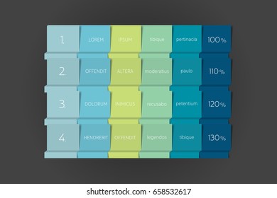 Table, schedule design template. Vector banner.