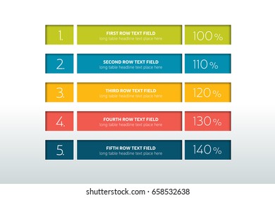 Table, Schedule Design Template. Vector Banner.