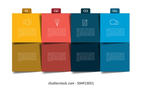 Table, schedule, organizer, planner, notepad, timetable. Step by step template, infographic.