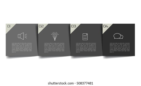 Table, schedule, organizer, planner, notepad, timetable. Step by step template, infographic.