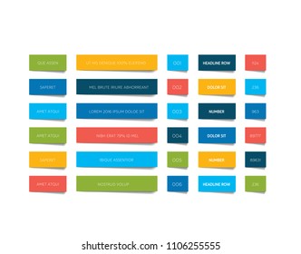 Table, schedule, tab, planner, infographic design template. Vector.