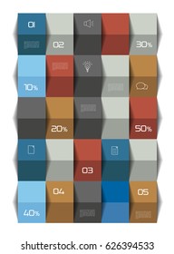 Table, schedule template. 3D business design.