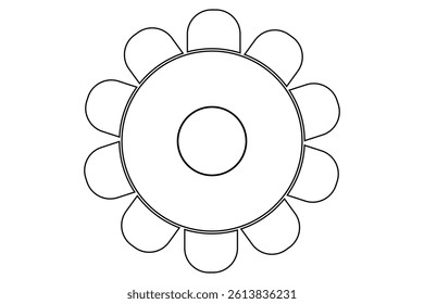 Table Seating Arrangement Icon, Dining Table seating Design vector on white background.
