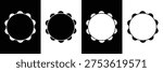 Table Seating Arrangement Icons for an Event - Clipart Outline.  isolated on white and black background. Vector illustration . EPS 10 .