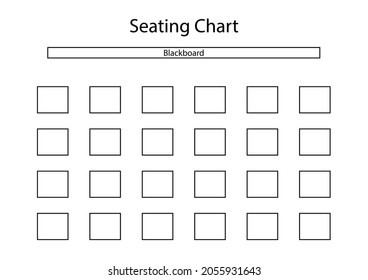 Table Seating Chart Template Clipart Image Stock Vector (Royalty Free ...