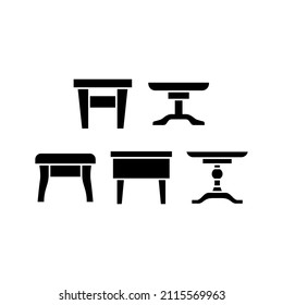 Table set icon isolated on white background