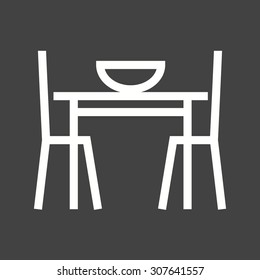 Table, setting, christmas icon vector image.Can also be used for furniture design. Suitable for mobile apps, web apps and print media.
