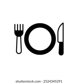 Table Setting icon isolated on a white background. Vector illustration.