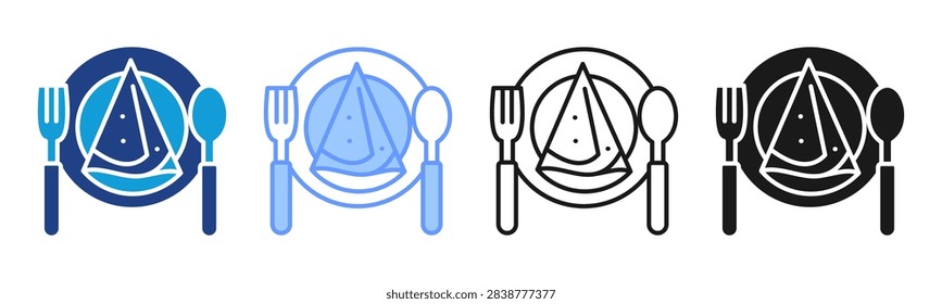 Table Setting icon set multiple style collection