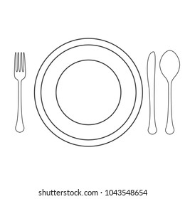 Table Setting Vector Stock Vector (Royalty Free) 1043548654 | Shutterstock