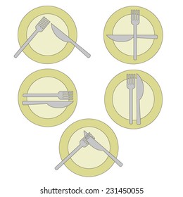 Table setting vector 