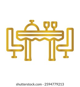Table Settings Color gradient illustration vector icon which can easily modify or edit 