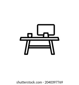 Icono De Silueta De Tabla En Fondo Blanco