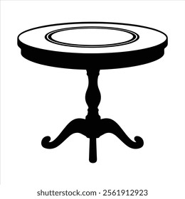 Table silhouette vector design  with a white background