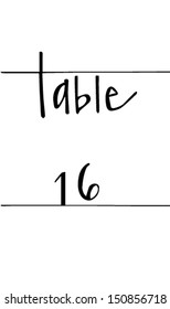 Table Sixteen