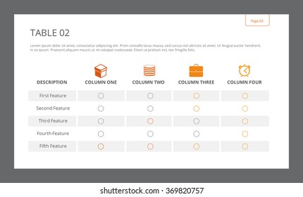 Table Slide Template 2