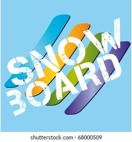 table for snowboarding in the snow during the winter