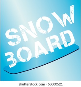 table for snowboarding in the snow during the winter